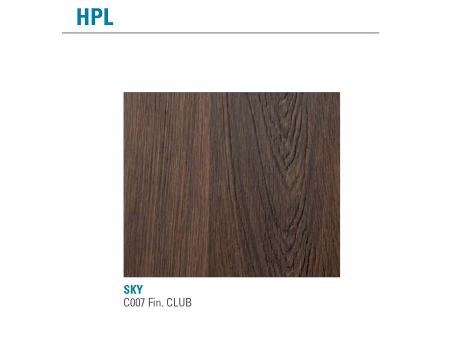 Ausziehbarer Tisch bis 240 cm Platte aus farbigem HPL Made in Italy - Filiberto
