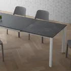 Ausziehbarer Tisch bis 240 cm Platte aus Laminam Made in Italy - Filiberto Viadurini