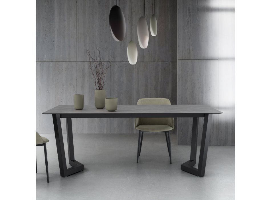 Ausziehbarer Tisch bis 300 cm Metallbasis Made in Italy - Bastiano