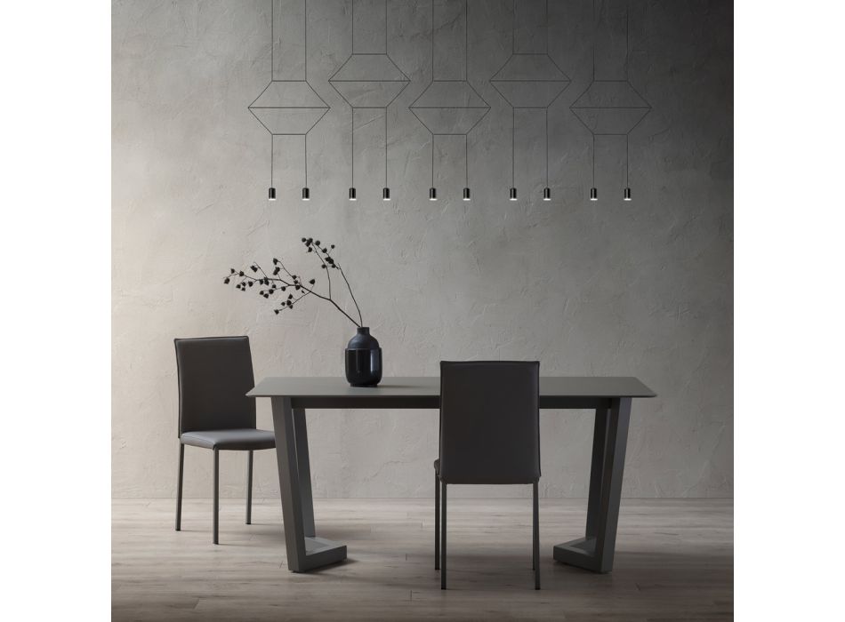 Ausziehbarer Tisch bis zu 300 cm in geschichtetem Fenix Made in Italy - Bastiano