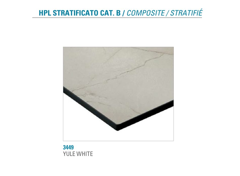 Ausziehbarer Tisch bis zu 300 cm Platte aus laminiertem HPL Made in Italy - Bastiano