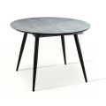 Ausziehbarer Tisch bis 150 cm mit Melaminplatte und Metallgestell – Iberia