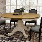 Ausziehbarer Tisch bis zu 160 cm aus Eiche und Massivholz – Lycium Viadurini
