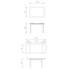 Ausziehbarer Tisch bis 170 cm mit Glasplatte und Metallgestell – Apple Viadurini