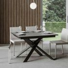 Ausziehbarer Tisch bis zu 2 Meter aus Holz und Eisen, hergestellt in Italien – Gattix Viadurini