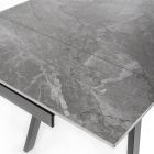 Ausziehbarer Tisch bis zu 200 cm aus gesintertem Stein mit Marmoreffekt – Ananas Viadurini