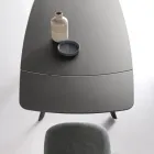 Ausziehbarer Tisch bis 210 cm aus Glas und lackiertem Metall - Naxos Viadurini