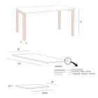 Ausziehbarer Tisch Bis zu 238 cm aus Laminam und Metall Made in Italy - Remigio Viadurini