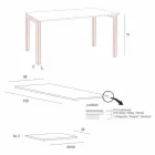 Ausziehbarer Tisch Bis zu 238 cm aus Laminam und Metall Made in Italy - Remigio Viadurini