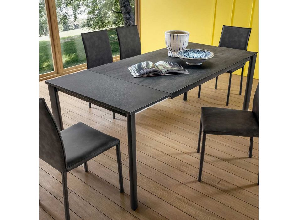 Ausziehbarer Tisch Bis zu 240 cm mit Laminamplatte Made in Italy - Maltesisch Viadurini