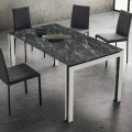 Ausziehbarer Tisch Bis zu 240 cm Design in Holz und Hpl Made in Italy - Polo