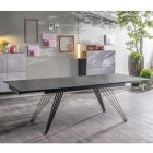 Ausziehbarer Tisch bis 240 cm aus Keramik und Metall – Bouquet Viadurini