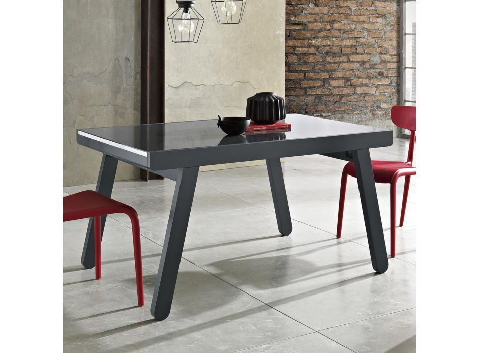 Ausziehbarer Tisch bis 240 cm aus lackiertem Holz Made in Italy - Adrienne