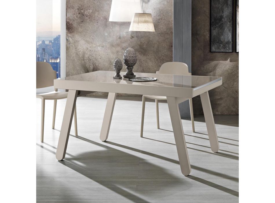 Ausziehbarer Tisch bis 240 cm aus lackiertem Holz Made in Italy - Adrienne