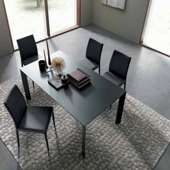Ausziehbarer Tisch Bis zu 250 cm mit Glasplatte Made in Italy - Pitagora