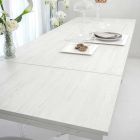Ausziehbarer Tisch Bis zu 255 cm aus transparentem Plexiglas und weißem Holz - Fabo Viadurini
