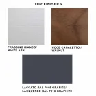 Ausziehbarer Tisch bis 280 cm aus Glas und furniertem Holz – Eugrafo Viadurini