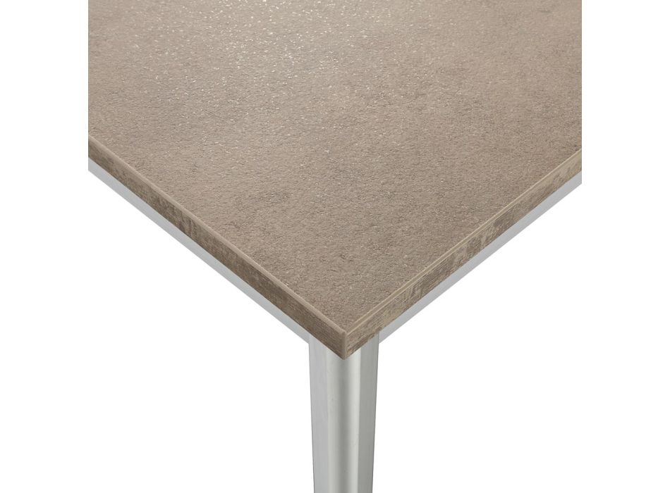 Ausziehbarer Tisch bis zu 3 Meter aus Aluminium und Urbino-Melamin Viadurini