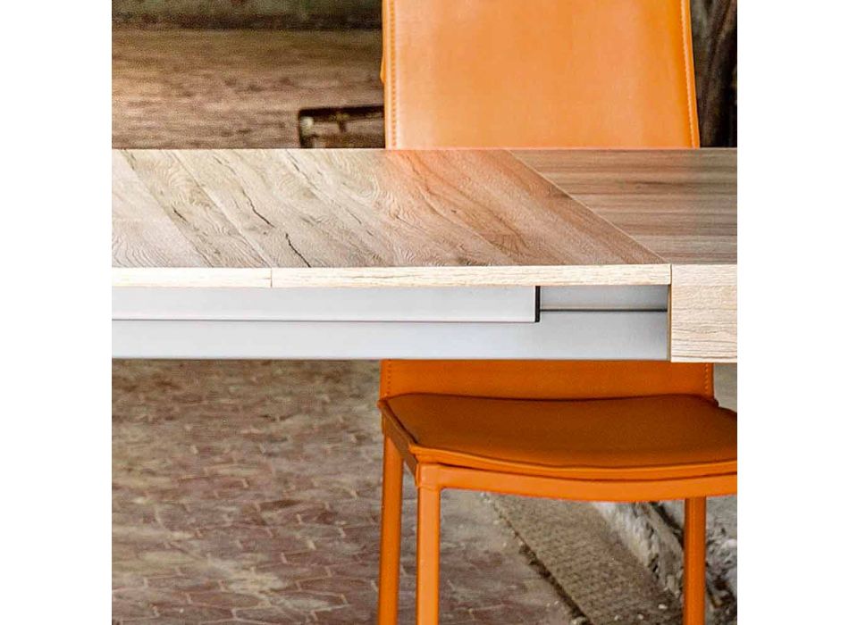 Ausziehbarer Tisch bis zu 300 cm modernes Design in Oky Melamin