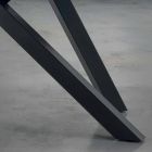 Ausziehbarer Tisch bis 300 cm aus Fenix und Stahl, hergestellt in Italien – Settimmio Viadurini