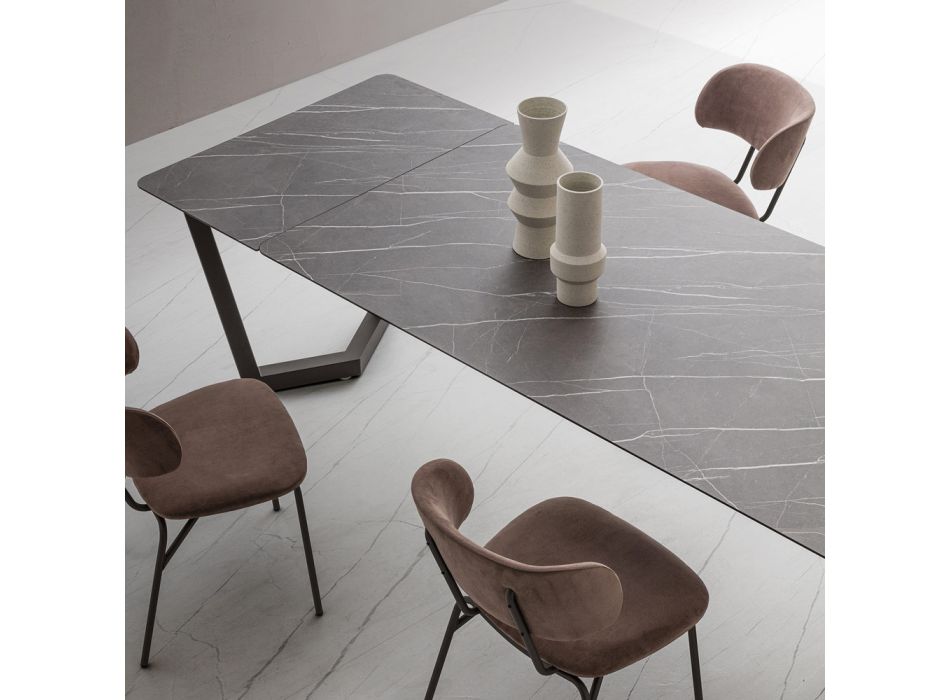 Ausziehbarer Tisch bis zu 300 cm aus geschichtetem HPL Made in Italy - Bastiano Viadurini