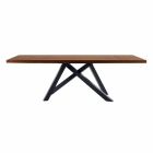 Ausziehbarer Tisch bis 300 cm aus Holz und Stahl Made in Italy - Settimmio Viadurini