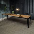 Ausziehbarer Tisch bis zu 316 cm in Melamin und Metallgestell – Weihrauch Viadurini