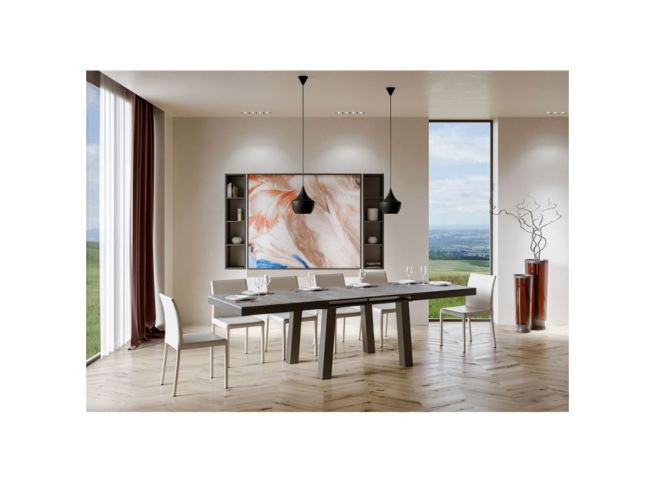 Ausziehbarer Tisch bis 4,40 m Modern Made in Italy Holz – Cedric Viadurini