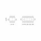 Ausziehbarer Tisch bis zu 470 cm aus Furnierholz Made in Italy – Gordito Viadurini