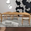 Ausziehbarer Tisch aus massivem Eschenholz in verschiedenen Ausführungen - Ferenc