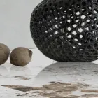 Ausziehbarer Tisch aus Metall und Keramikplatte in Onyxmarmor-Finish - Marche Viadurini