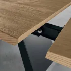 Ausziehbarer Beistelltisch in Eiche Made in Italy - Zerba Viadurini