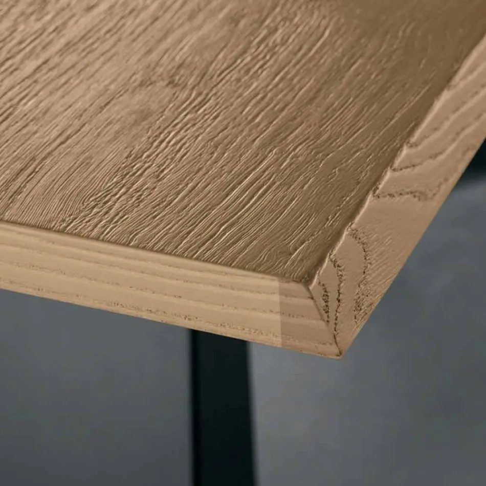 Ausziehbarer Beistelltisch in Eiche Made in Italy - Zerba Viadurini