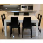 Moderner Ausziehtisch aus massivem Eichenholz, 160x160cm, Jacob Viadurini