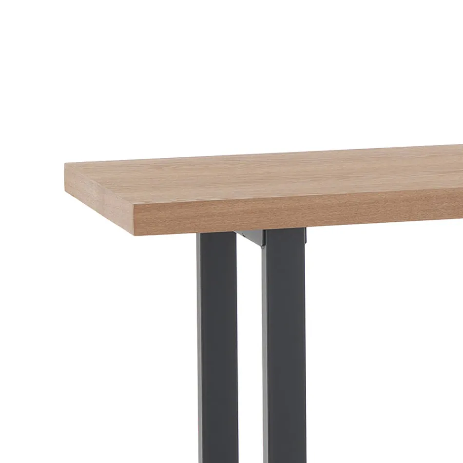 Hoher Bartisch aus Stahl und MDF – Orange Viadurini