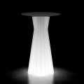 Leuchtender Tisch im Freien mit LED-Sockel und HPL-Platte Hergestellt in Italien - Tinuccia