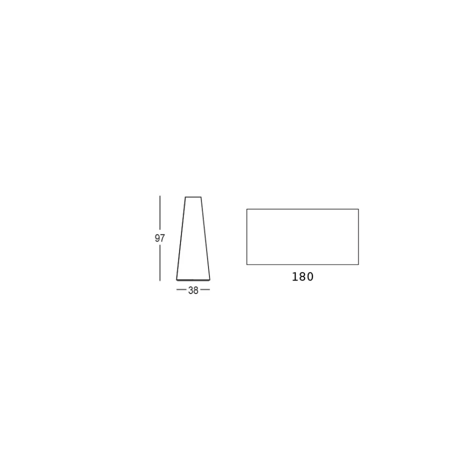 Hochtisch für den Außenbereich mit rechteckiger Platte aus HPL, hergestellt in Italien – Forlina Viadurini