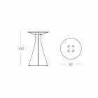 Hoher Tisch in modernem Design aus Polyethylen - Jet Next by Slide Viadurini