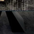 Tisch mit integrierten Verlängerungen aus Keramik und Stahl, hergestellt in Italien – Dalmata Viadurini