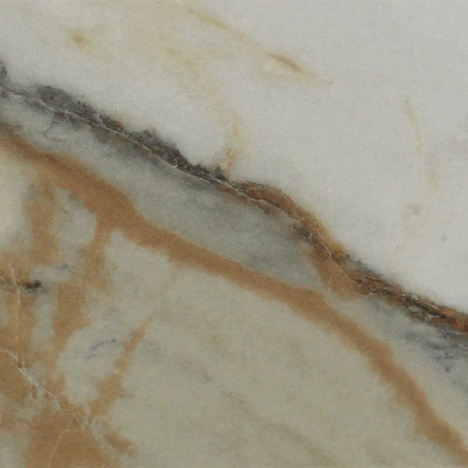 Tisch mit Holzsockel und Keramikplatte Calacatta Hermitage - Infinity Viadurini