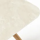 Tisch mit Holzsockel und Chianca-Keramikplatte von Ostuni - Infinity Viadurini