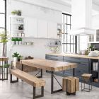 Homemotion Industrial Style Tannenholz Tisch - Wallie Viadurini