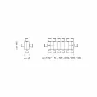 Ausziehbarer Konsolentisch bis 325 cm aus Melamin, hergestellt in Italien – Settimmio Viadurini