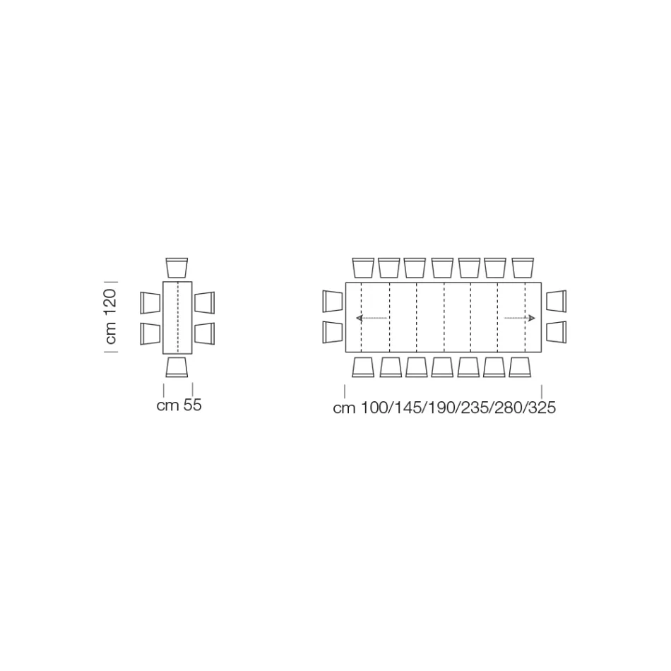 Ausziehbarer Konsolentisch aus furniertem Holz, hergestellt in Italien – Gordito Viadurini