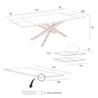 Ausziehbarer Küchentisch Bis zu 280 cm aus Holz Made in Italy - Carlino Viadurini