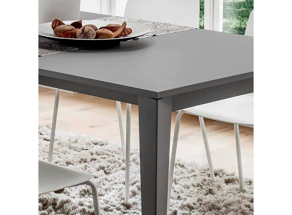 Küchentisch aus lackiertem Metall mit Tischplatte aus Fenix Made in Italy - Efisto Viadurini