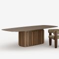 300 cm Glastisch mit Metallgestell, hergestellt in Italien – Design: Lunaria