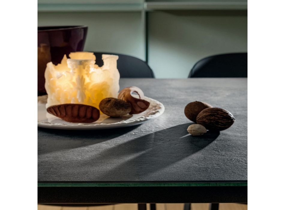 Ausziehbarer Küchentisch aus edler Laminamkeramik Made in Italy - Efisto