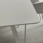 Küchentisch mit Fassplatte aus Fenix Made in Italy, Luxus – Lingotto Viadurini