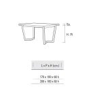 Feststehender Küchentisch aus Metall und Holzplatte Made in Italy - Bastiano Viadurini